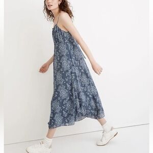 NWT Madewell Tie Back Button Front Midi Dress in size 4